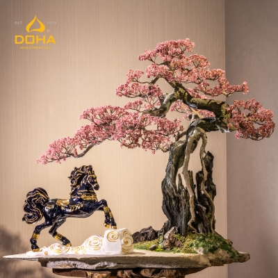 🌸🐎 Драконий конь, летящий сквозь облака – живописная красота персикового цветка Шу